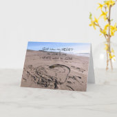 神は私の心を見て― 私を愛して― 私は決して離れたくない。 大人の洗礼カード カード (黄色い花)