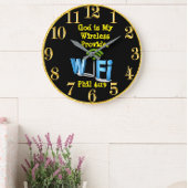 神は私の提供者のフィルの無線4:19の円形の時計です ラージ壁時計