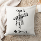 神は私の救い主である聖書のキリスト教をテーマにした クッション (ブランケット)