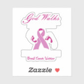 神は私の横を歩く乳がん認識度 シール (シート)