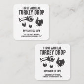 神は私の証人として私はターキー考えが飛ぶことができた スクエア名刺 (正面/裏面)