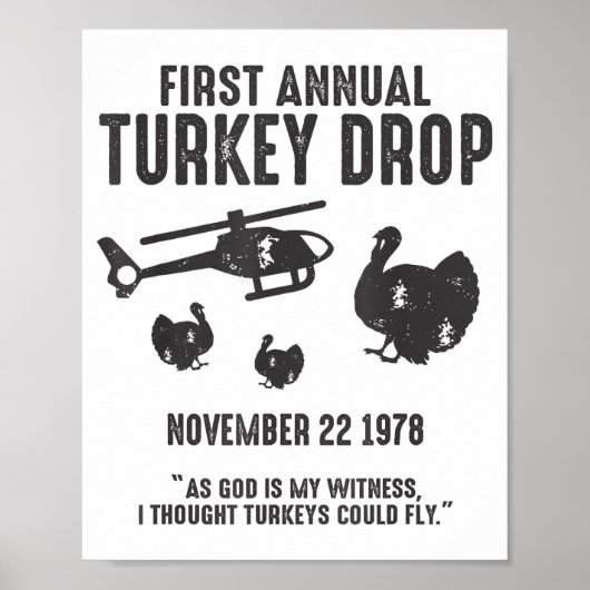 神は私の証人として私はターキー考えが飛ぶことができた ポスター (正面)