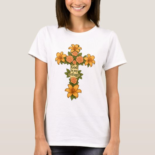 神は私の避け所 Tシャツ (正面)
