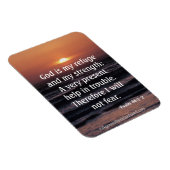 神は私の避難所であり、私の力バイブル引用文 マグネット (右側)