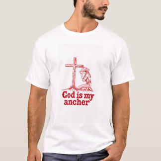 神は私の錨 プレミアム メンズTシャツ Tシャツ
