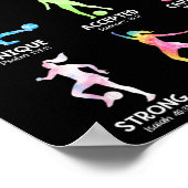 神は私はクリスチャンの女の子10代の子供サッカーTiと言う ポスター (角)