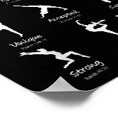 神は私は体操の女の子の10代の幼児かわいいChと言う ポスター (角)