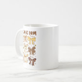 神は私は秋コケット弓感謝祭クリス コーヒーマグカップ (正面左)