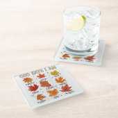 神は私は秋秋の収穫感謝祭おもしろい ガラスコースター (アングル)