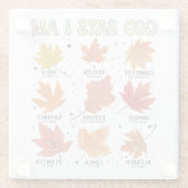 神は私は秋秋の収穫感謝祭おもしろい ガラスコースター (裏面)