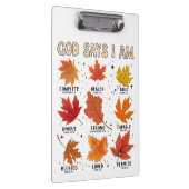 神は私は秋秋の収穫感謝祭おもしろい クリップボード (右)
