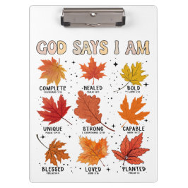 神は私は秋秋の収穫感謝祭おもしろい クリップボード