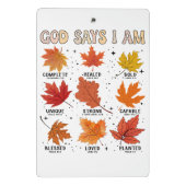 神は私は秋秋の収穫感謝祭おもしろい ミニクリップボード (裏面)