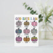 神は私は秋秋の収穫秋の葉ハルと言う シーズンポストカード (スタンド正面)