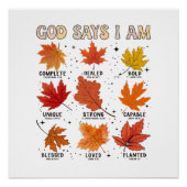 神は私は秋秋の収穫秋の葉ハルと言う ポスター (正面)