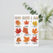 神は私は秋秋の収穫秋の葉ハルと言う ポストカード (スタンド正面)