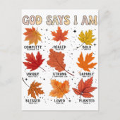 神は私は秋秋の収穫秋の葉ハルと言う ポストカード (正面)