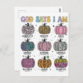 神は私は秋秋の収穫秋の葉ハルと言う ポストカード (正面/裏面)