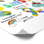 神は私は自閉症意識キッズクリスチャンであると言う ポスター (角)