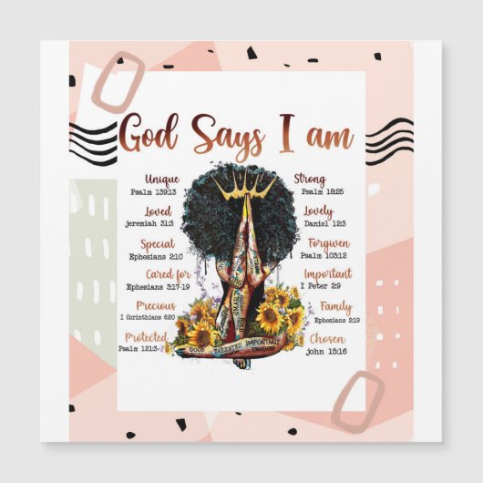 神は私は黒いクリスチャン女性メラニンSistaであると言う (正面)