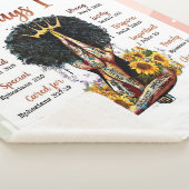 神は私は黒いクリスチャン女性メラニンSistaであると言う シェルパブランケット (3/4)