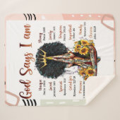 神は私は黒いクリスチャン女性メラニンSistaであると言う シェルパブランケット (正面(横))