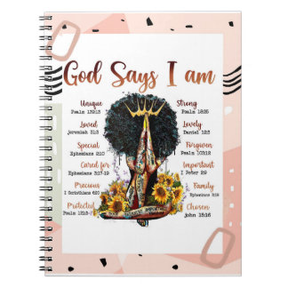 神は私は黒いクリスチャン女性メラニンSistaであると言う ノートブック