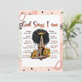 神は私は黒いクリスチャン女性メラニンSistaであると言う 招待状 (スタンド正面)