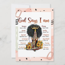 神は私は黒いクリスチャン女性メラニンSistaであると言う