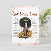 神は私は黒いクリスチャン女性Sistaメラニンであると言う 招待状 (スタンド正面)