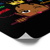 神は私は黒メラニンの女の子の子供は幼児Prinと言う ポスター (角)