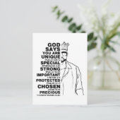 神は私は黒王メラニン男Brh Bro Loveと言う ポストカード (スタンド正面)