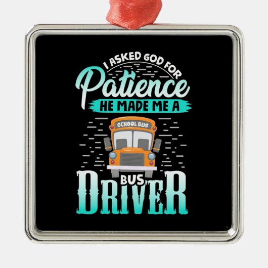 神は私をバスの運転手にした メタルオーナメント (正面)