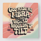 神は私を図書装飾壁の時計にした スクエア壁時計 (正面)