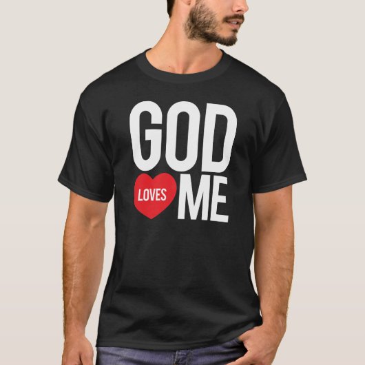 神は私を愛します Tシャツ (正面)