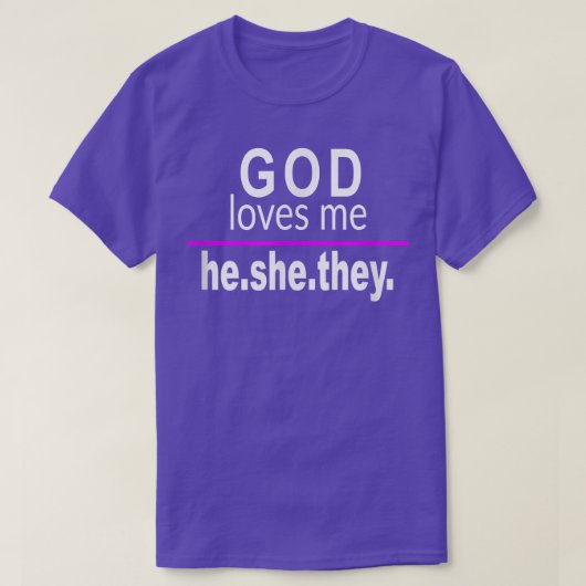 神は私を愛し Tシャツ (デザイン正面)