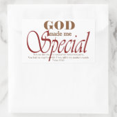 神は私を特別にした 長方形シール (バッグ)