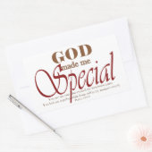 神は私を特別にした 長方形シール (封筒)