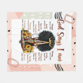 神は私を黒人信者と言う フリースブランケット (正面(横))