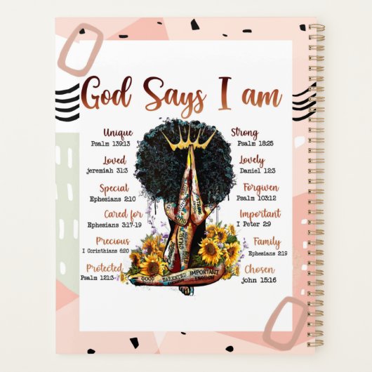 神は私を黒人信者と言う プランナー手帳 (裏面)