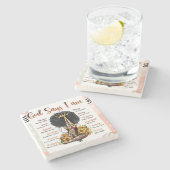 神は私を黒人女性と言う ストーンコースター (横)