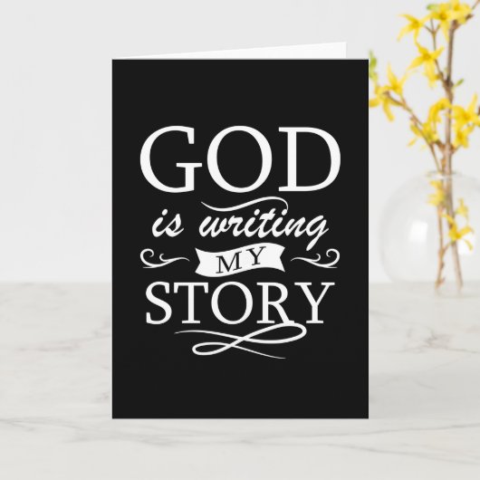 神は私書のお話のキリスト教の信仰 カード (黄色い花)