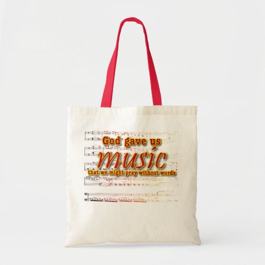 神は私達に音楽を与えました トートバッグ (正面)