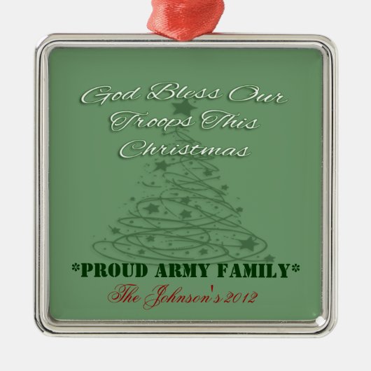 神は私達の軍隊のオーナメントを賛美します メタルオーナメント (正面)