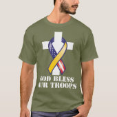 神は私達の軍隊を賛美します Tシャツ (正面)