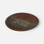 神は私達の非難のキリスト教の聖書の詩ブラウンまたは金ゴールドです ペーパープレート (アングル)