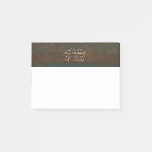 神は私達の非難のキリスト教の聖書の詩ブラウンまたは金ゴールドです ポストイット (正面)