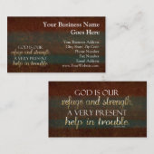 神は私達の非難のキリスト教の聖書の詩ブラウンまたは金ゴールドです 名刺 (正面/裏面)