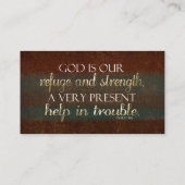 神は私達の非難のキリスト教の聖書の詩ブラウンまたは金ゴールドです 名刺 (裏面)