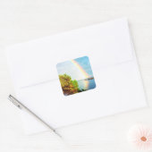 神は空に虹を設定した写真デザイン スクエアシール (封筒)